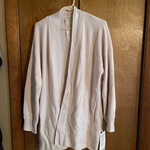 NWT Lululemon Merino-Wool Blend Long Cardigan in White Opal Size 10
